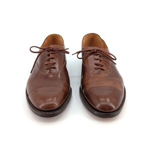 Robert Clergerie Brown Leather Cap Toe Oxford Shoes Made in France Mens 7